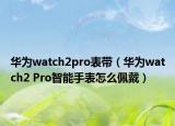 華為watch2pro表帶（華為watch2 Pro智能手表怎么佩戴）