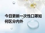 今日更新一次性口罩如何區(qū)分內(nèi)外
