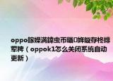oppo鎵嬫満鍏蟲(chóng)帀鑷姩鏇存柊緋葷粺（oppok1怎么關(guān)閉系統(tǒng)自動(dòng)更新）