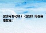 傲劍弓箭秘籍（《傲劍》暗器使用教程）