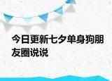 今日更新七夕單身狗朋友圈說說