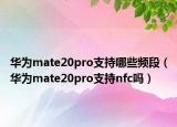 華為mate20pro支持哪些頻段（華為mate20pro支持nfc嗎）