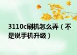 3110c刷機(jī)怎么弄（不是說手機(jī)升級(jí)）