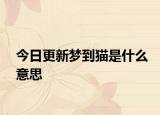 今日更新夢(mèng)到貓是什么意思