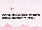 QQ歡樂斗地主開白銀寶箱得的寵物在哪里可以看得到????（求解）
