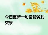 今日更新一句話贊美趵突泉