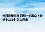 當(dāng)日最新消息 四川一地群眾上繳槍支198支 怎么回事