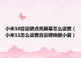 小米10音量鍵點(diǎn)亮屏幕怎么設(shè)置（小米11怎么設(shè)置音量鍵喚醒小愛(ài)）