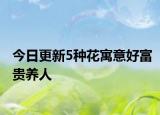 今日更新5種花寓意好富貴養(yǎng)人