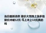 當(dāng)日最新消息 豬價(jià)大范圍上漲多地豬價(jià)沖破12元 馬上沖上13元真的嗎