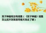 雙子神偷有沒(méi)有續(xù)集（《雙子神偷》續(xù)集怎么找不到常勇帶著天珠去了哪）