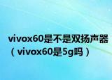 vivox60是不是雙揚(yáng)聲器（vivox60是5g嗎）