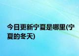 今日更新寧夏是哪里(寧夏的冬天)