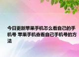 今日更新蘋果手機(jī)怎么看自己的手機(jī)號 蘋果手機(jī)查看自己手機(jī)號的方法