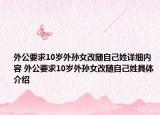 外公要求10歲外孫女改隨自己姓詳細內(nèi)容 外公要求10歲外孫女改隨自己姓具體介紹