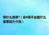 饃什么意思?（會(huì)6饃不會(huì)是什么意思簡介介紹）