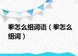 拳怎么組詞語(yǔ)（拳怎么組詞）