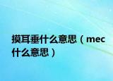 摸耳垂什么意思（mec什么意思）
