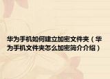 華為手機如何建立加密文件夾（華為手機文件夾怎么加密簡介介紹）