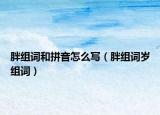 胖組詞和拼音怎么寫（胖組詞歲組詞）