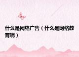 什么是網(wǎng)絡(luò)廣告（什么是網(wǎng)絡(luò)教育呢）
