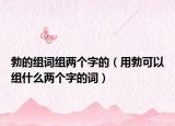 勃的組詞組兩個(gè)字的（用勃可以組什么兩個(gè)字的詞）