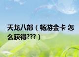 天龍八部（暢游金卡 怎么獲得???）