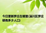今日更新羅莊在哪里(淄川區(qū)羅莊鎮(zhèn)有多少人口)