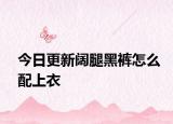 今日更新闊腿黑褲怎么配上衣