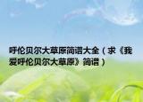 呼倫貝爾大草原簡(jiǎn)譜大全（求《我愛呼倫貝爾大草原》簡(jiǎn)譜）
