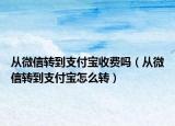 從微信轉(zhuǎn)到支付寶收費嗎（從微信轉(zhuǎn)到支付寶怎么轉(zhuǎn)）