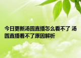 今日更新湯圓直播怎么看不了 湯圓直播看不了原因解析