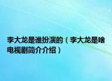 李大龍是誰扮演的（李大龍是啥電視劇簡介介紹）