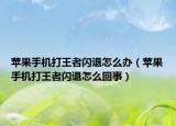 蘋果手機(jī)打王者閃退怎么辦（蘋果手機(jī)打王者閃退怎么回事）