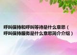呼叫保持和呼叫等待是什么意思（呼叫保持服務(wù)是什么意思簡(jiǎn)介介紹）