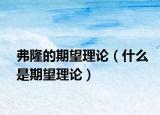 弗隆的期望理論（什么是期望理論）