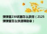 彈彈堂230武器怎么獲得（2125彈彈堂怎么快速賺勛章）