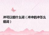 沖可以組什么詞（沖沖的沖怎么組詞）