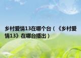 鄉(xiāng)村愛情13在哪個臺（《鄉(xiāng)村愛情13》在哪臺播出）