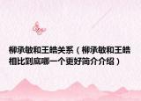 柳承敏和王皓關(guān)系（柳承敏和王皓相比到底哪一個(gè)更好簡(jiǎn)介介紹）