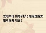 太陽傘什么牌子好（如何選購太陽傘簡介介紹）