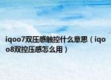 iqoo7雙壓感觸控什么意思（iqoo8雙控壓感怎么用）