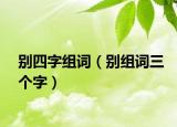 別四字組詞（別組詞三個(gè)字）