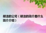 胡潔的公司（胡潔的簡(jiǎn)介是什么簡(jiǎn)介介紹）