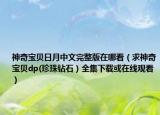 神奇寶貝日月中文完整版在哪看（求神奇寶貝dp(珍珠鉆石）全集下載或在線觀看）