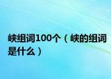 峽組詞100個(gè)（峽的組詞是什么）
