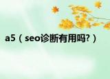 a5（seo診斷有用嗎?）