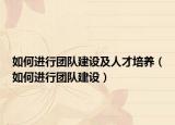 如何進行團隊建設及人才培養(yǎng)（如何進行團隊建設）