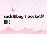 sack和bag（pocket區(qū)別）