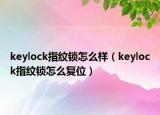 keylock指紋鎖怎么樣（keylock指紋鎖怎么復(fù)位）